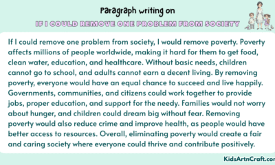 Paragraph on If I Could Remove One Problem From Society