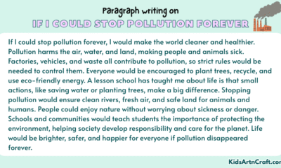 Paragraph on If I Could Stop Pollution Forever