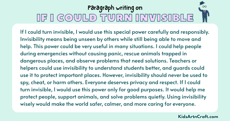 Paragraph on If I Could Turn Invisible