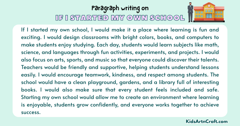 Paragraph on If I Started My Own School