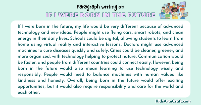 Paragraph on If I Were Born in the Future