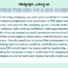 Paragraph on If I Were the CEO of a Big Company