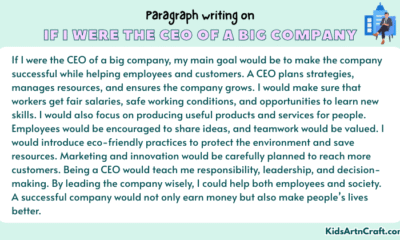 Paragraph on If I Were the CEO of a Big Company