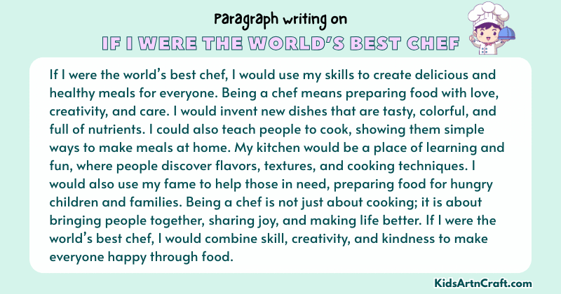 Paragraph on If I Were the World’s Best Chef