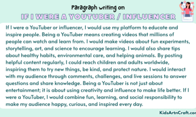 Paragraph on If I Were a YouTuber / Influencer