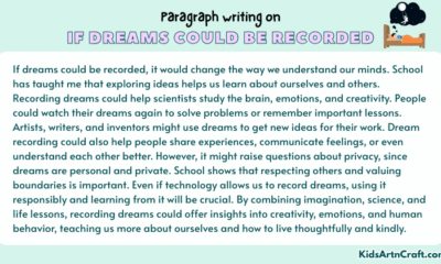 Paragraph on If Dreams Could Be Recorded