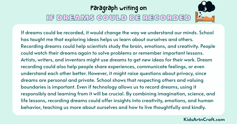 Paragraph on If Dreams Could Be Recorded