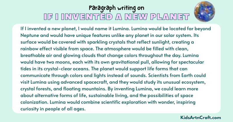 Paragraph on If I Invented a New Planet