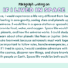 Paragraph on If I Lived in Space