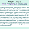 Paragraph on If I Were a Judge