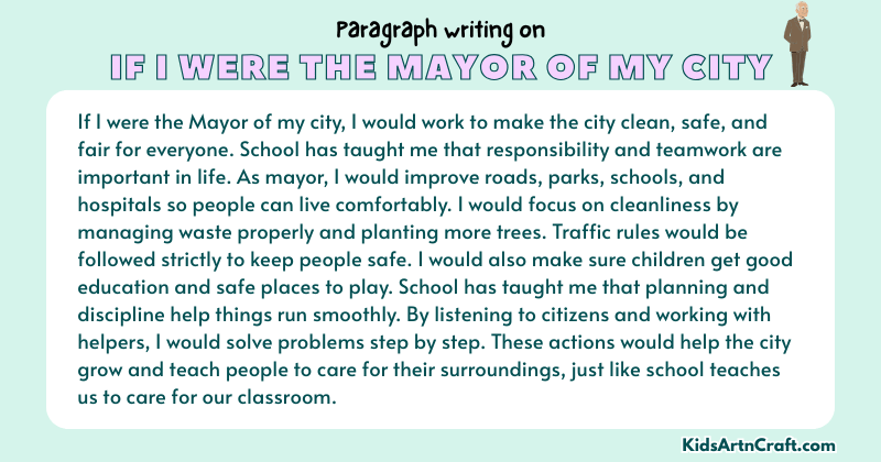 Expository Paragraph on If I Were the Mayor of My City (Explains with Fact