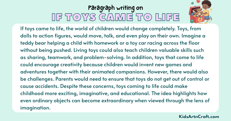 Expository Paragraph on If Toys Came to Life (Explains with Facts)