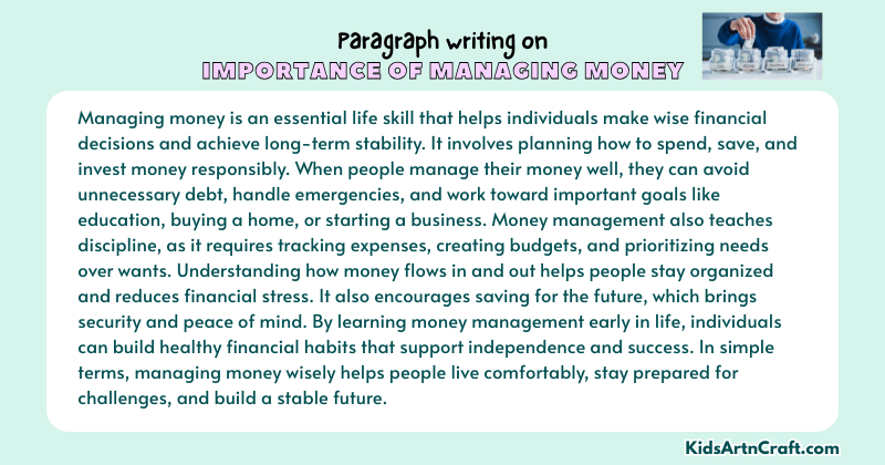 Paragraph on Importance of Managing Money