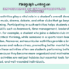 Paragraph on Importance of Extracurricular Activities