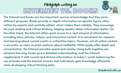 Paragraph on Internet vs. Books