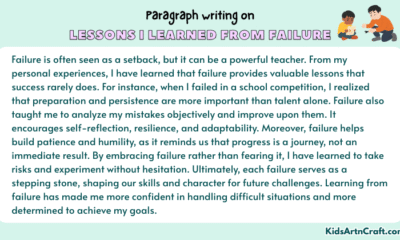 Paragraph on Lessons I Learned From Failure