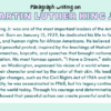 Paragraph on Martin Luther King Jr.
