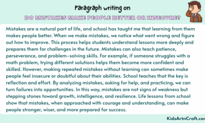 Paragraph on Do Mistakes Make People Better or Insecure?