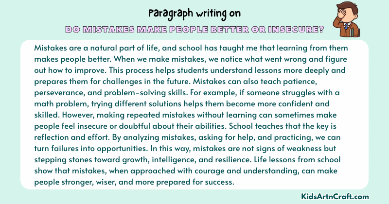 Paragraph on Do Mistakes Make People Better or Insecure?
