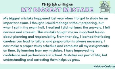 Paragraph on My Biggest Mistake