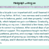 Paragraph on My Experience Learning To Ride A Bicycle