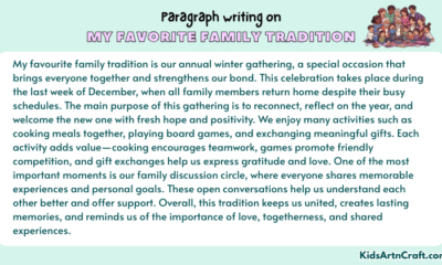 Paragraph on My Favorite Family Tradition