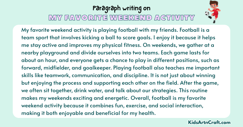 Expository Paragraph on My Favorite Weekend Activity (Explains with Facts)