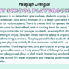 Paragraph on My School Playground