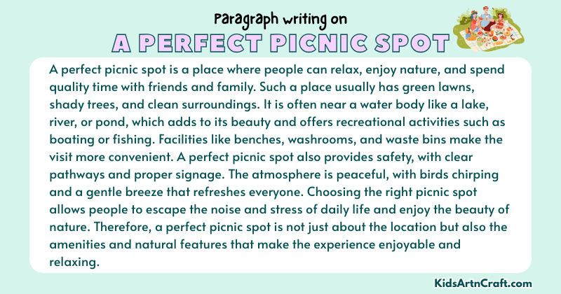 Paragraph on A Perfect Picnic Spot