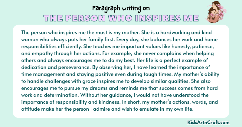 Expository Paragraph on The Person Who Inspires Me (Explains with Facts)