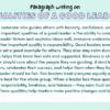 Paragraph on Qualities Of A Good Leader