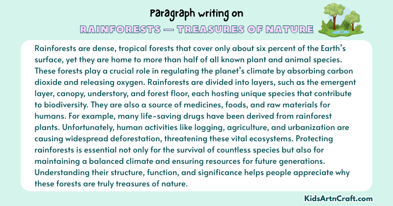Expository Paragraph on Rainforests — Treasures of Nature (Explains with Facts)