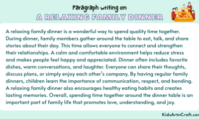 Paragraph on A Relaxing Family Dinner
