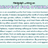 Paragraph on Respect for Others