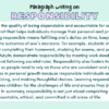Paragraph on Responsibility