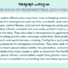 Paragraph on The Role Of Firefighters And Police