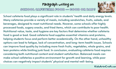 Paragraph on School Cafeteria Food — Good or Bad?