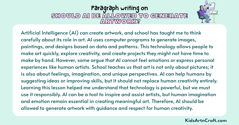 Paragraph on Should AI Be Allowed To Generate Artwork?