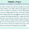 Paragraph on Should Animals Be Kept in Zoos?