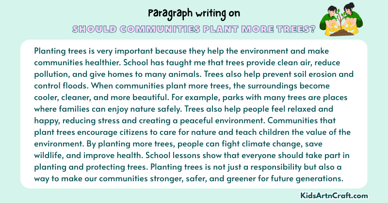 Expository Paragraph on Should Communities Plant More Trees? (Explains with Facts)