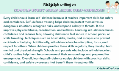 Paragraph on Should Every Child Learn Self-Defence?