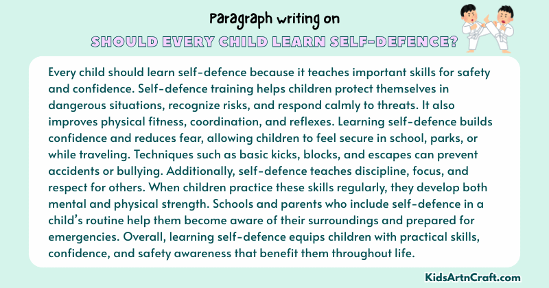 Paragraph on Should Every Child Learn Self-Defence?