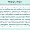 Paragraph on Should The Government Pay for College?