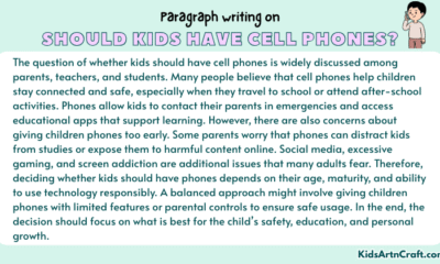 Paragraph on Should Kids Have Cell Phones?