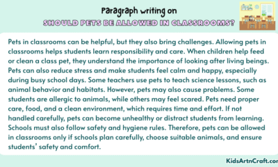 Paragraph on Should Pets Be allowed in classrooms?