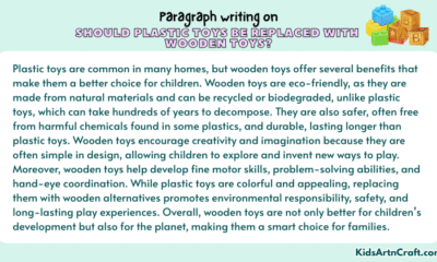 Paragraph on Should Plastic Toys Be Replaced With Wooden Toys?