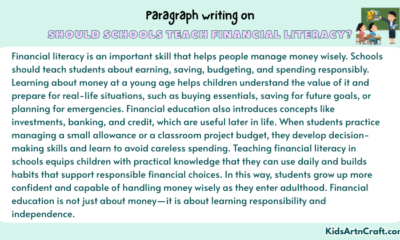 Paragraph on Should Schools Teach Financial Literacy?