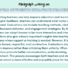 Paragraph on Should Students Evaluate Teachers?