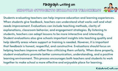 Paragraph on Should Students Evaluate Teachers?