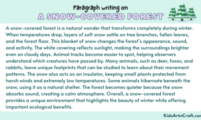 Paragraph on A Snow-Covered Forest